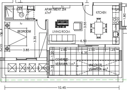 1 bedrooms, 47 sq.m., image 1