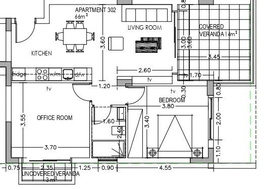 2 bedrooms, 66 sq.m., image 1