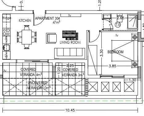 1 bedrooms, 47 sq.m., image 1