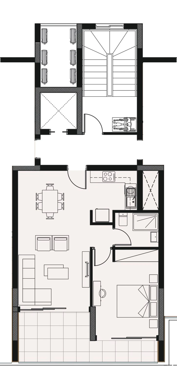 1 bedrooms, 54 sq.m., image 1