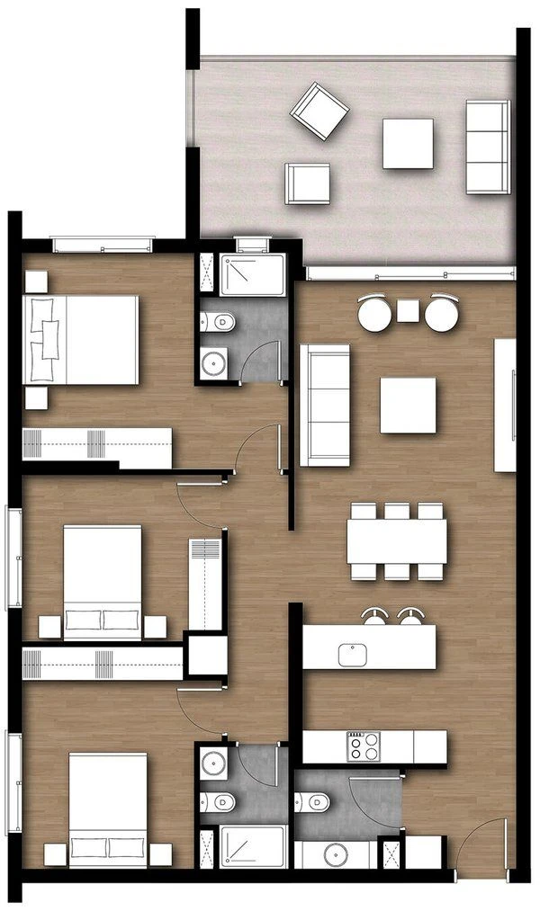 3 bedrooms, 105 sq.m., image 1