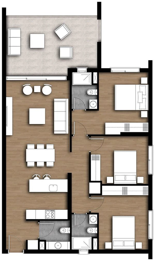 3 bedrooms, 105 sq.m., image 1