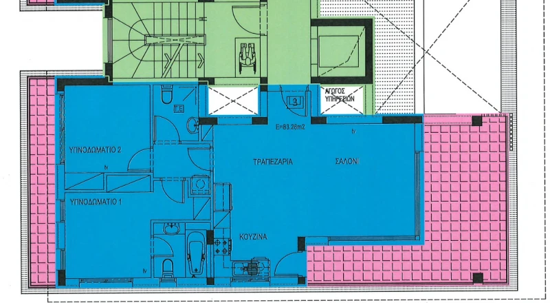 2 bedrooms, 83 sq.m., image 1