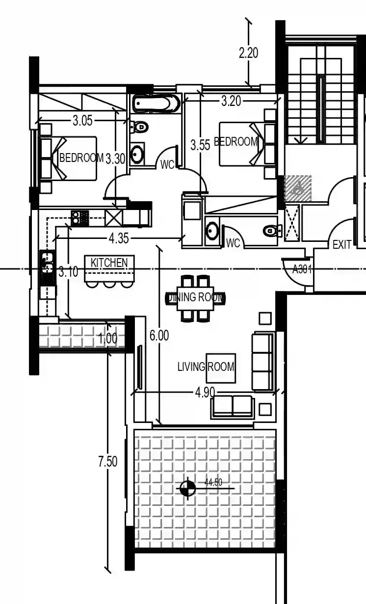 2 bedrooms, 95 sq.m., image 1