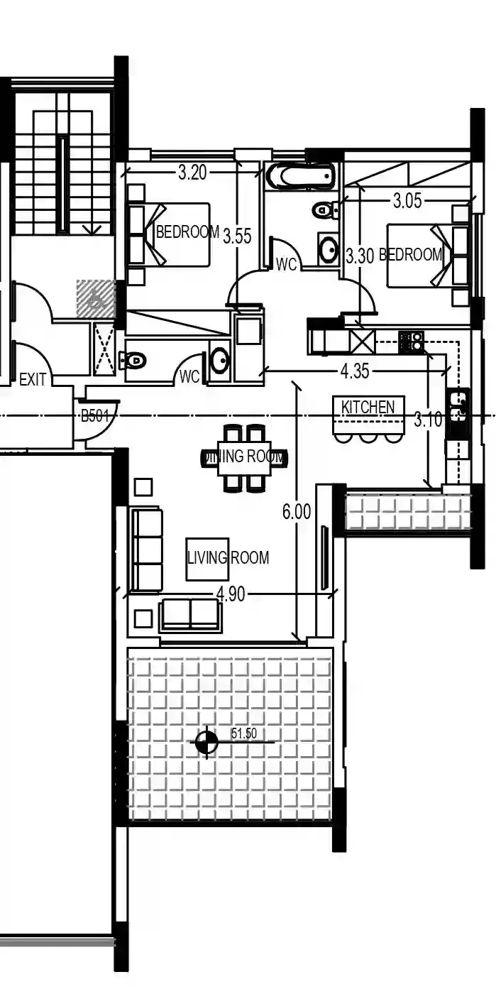 2 bedrooms, 95 sq.m., image 1