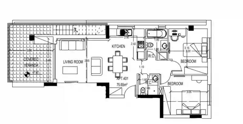 2 bedrooms, 76 sq.m., image 1