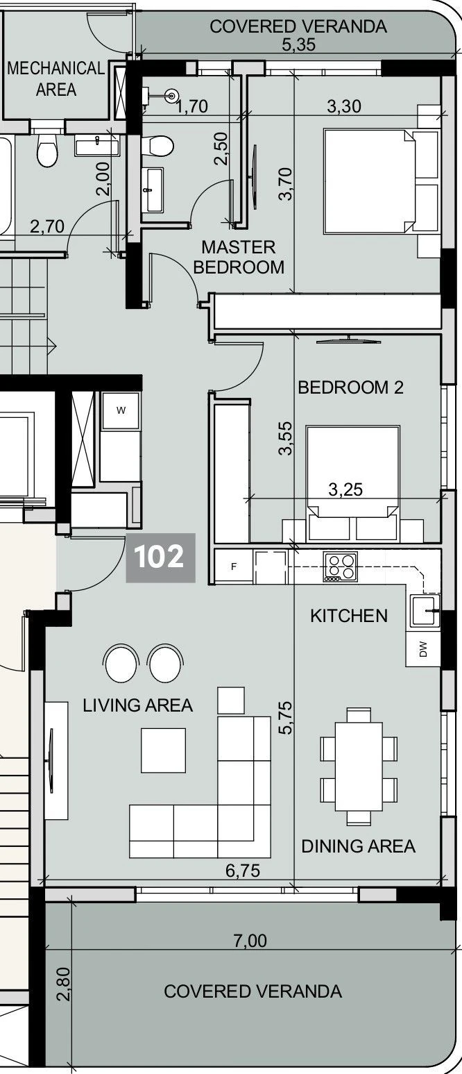 2 bedrooms, 98, image 1