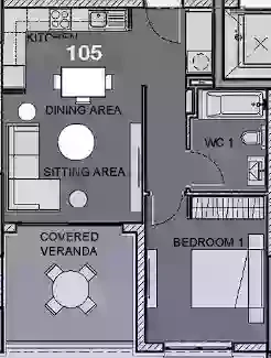 1 bedrooms, 57, image 1