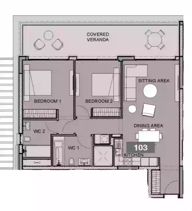 2 bedrooms, 93, image 1