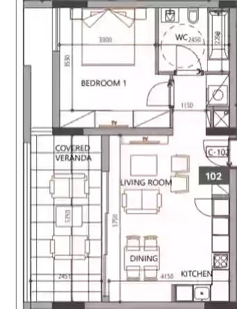 1 bedrooms, 56 sq.m., image 1