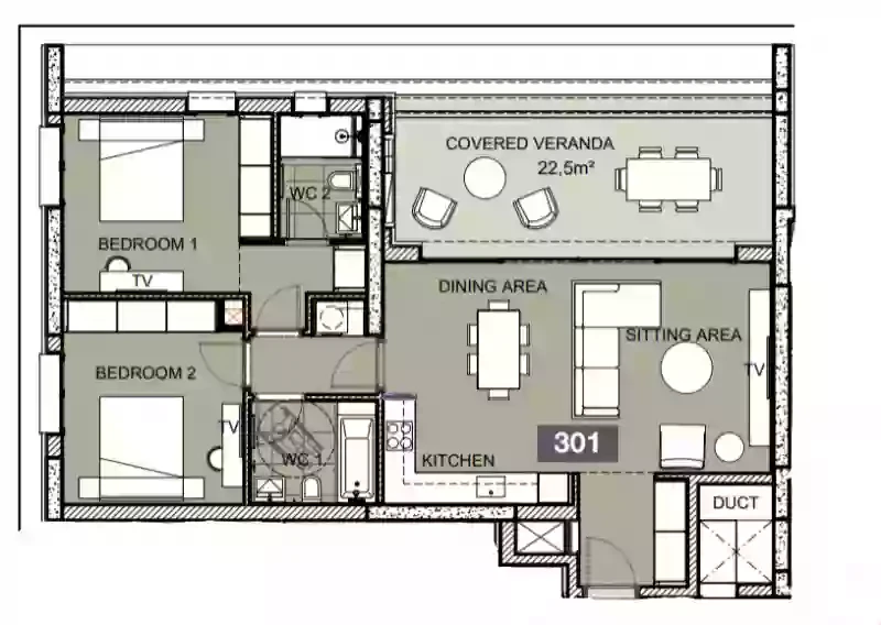 2 bedrooms, 93.47 sq.m., image 1