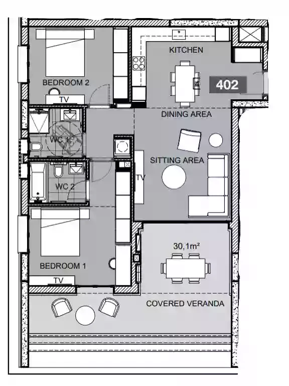 2 bedrooms, 90.45 sq.m., image 1