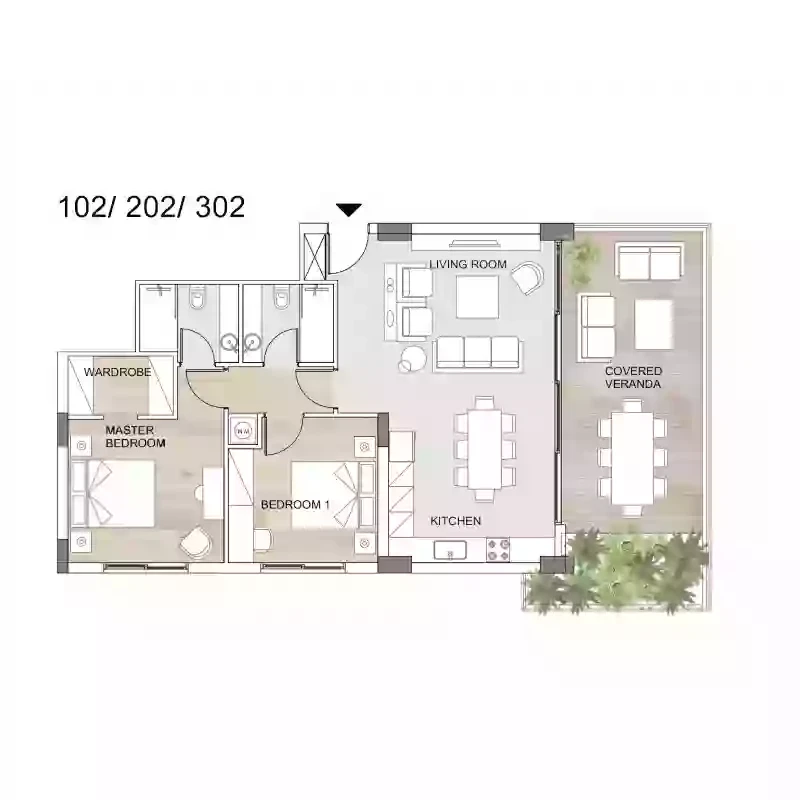 2 bedrooms, 86 sq.m., image 1