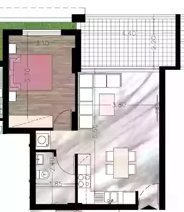 1 bedrooms, 50 sq.m., image 1