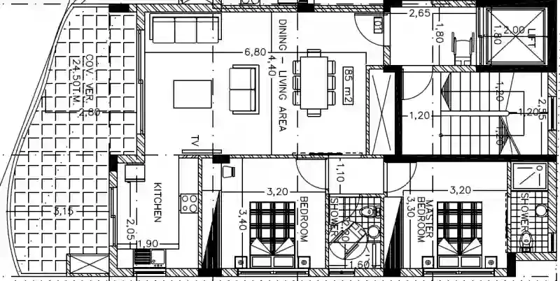 2 bedrooms, 85 sq.m., image 1
