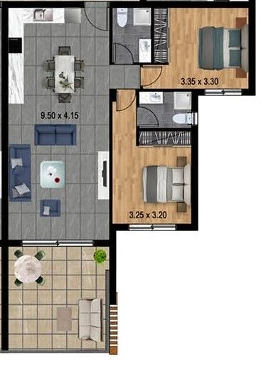 2 bedrooms, 84, image 1