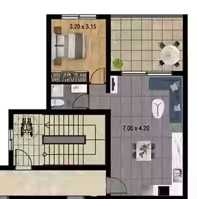 1 bedrooms, 54 sq.m., image 1