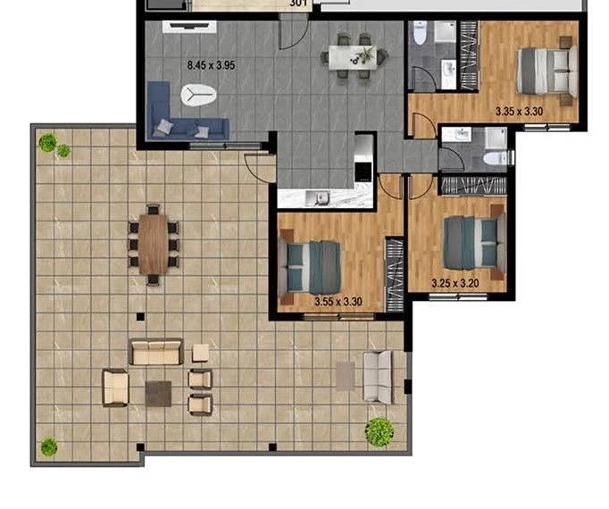 3 bedrooms, 101 sq.m., image 1