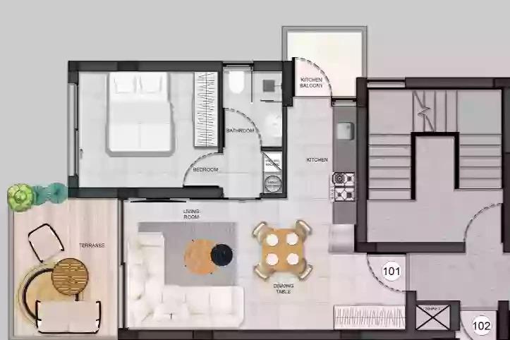 1 bedrooms, 50, image 1