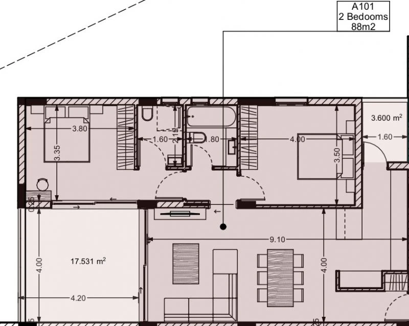 2 bedrooms, 88 sq.m., image 1
