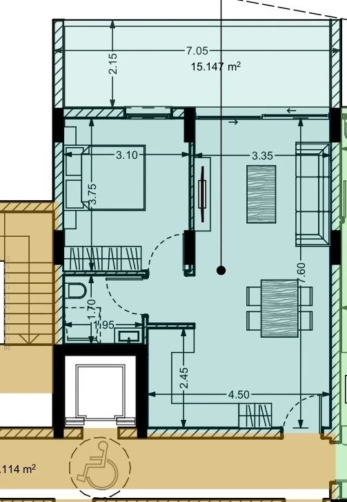 1 bedrooms, 50 sq.m., image 1
