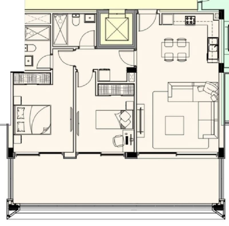 2 bedrooms, 87 sq.m., image 1