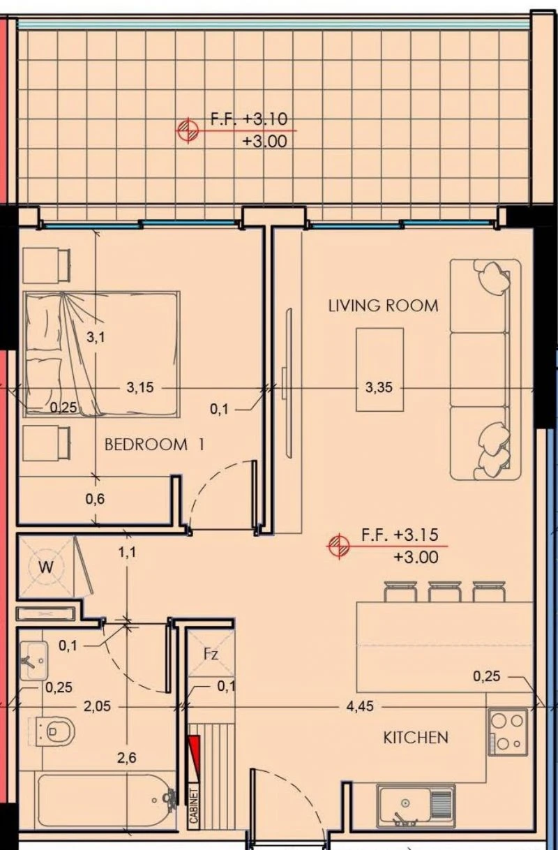 1 bedrooms, 55, image 1