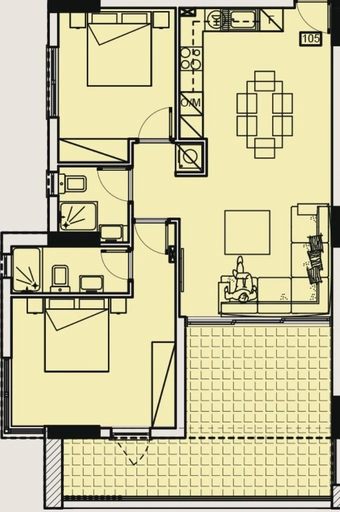 2 bedrooms, 91, image 1