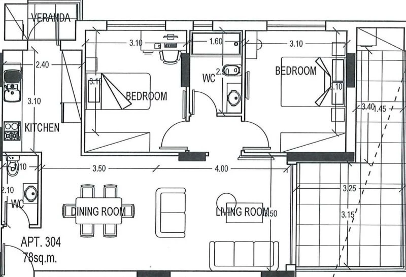 2 bedrooms, 78, image 1