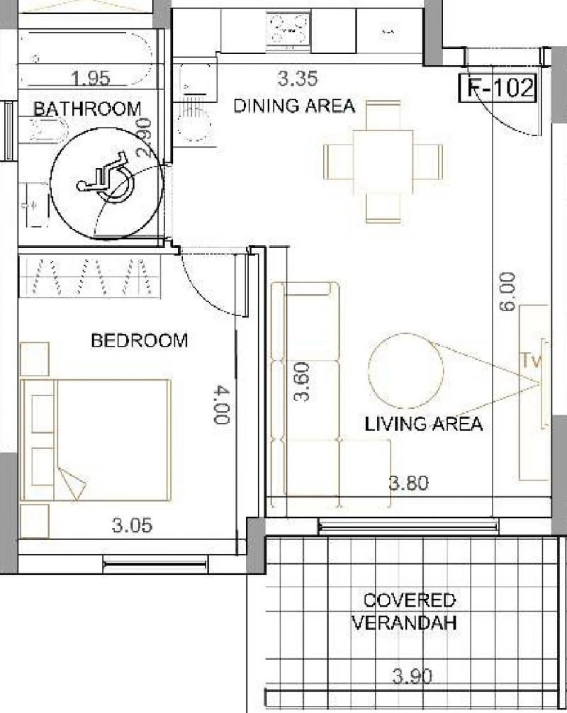 1 bedrooms, 53, image 1