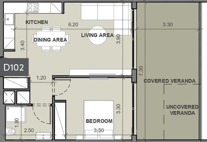 1 bedrooms, 55, image 1