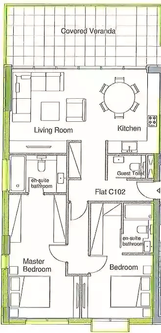 2 bedrooms, 95, image 1