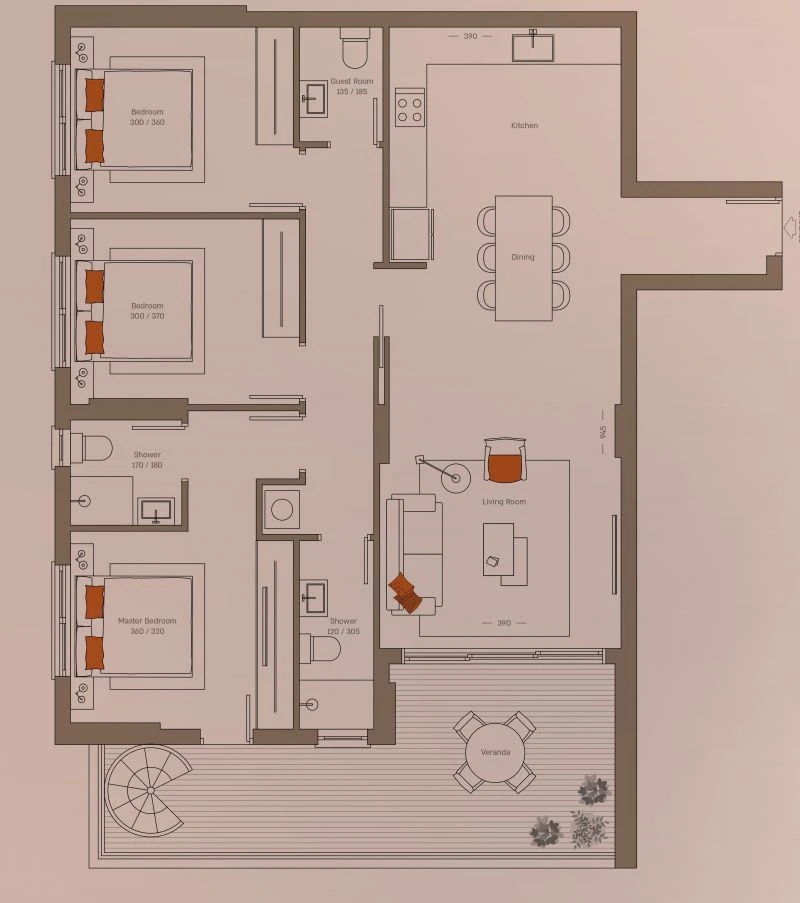3 bedrooms, 108, image 1