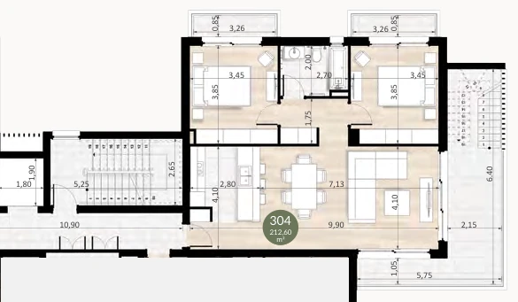 2 bedrooms, 88 sq.m., image 1