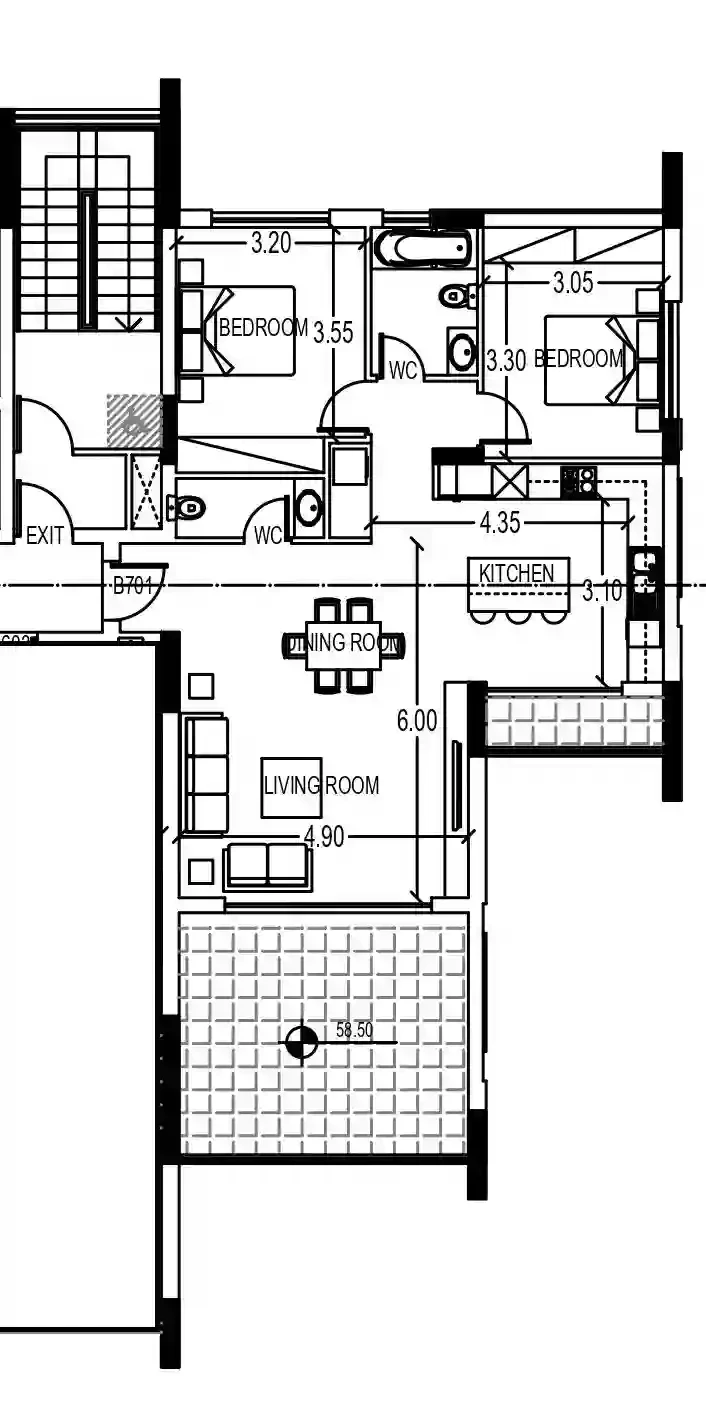 2 bedrooms, 95 sq.m., image 1