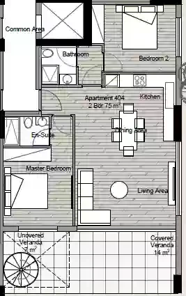 2 bedrooms, 75, image 1