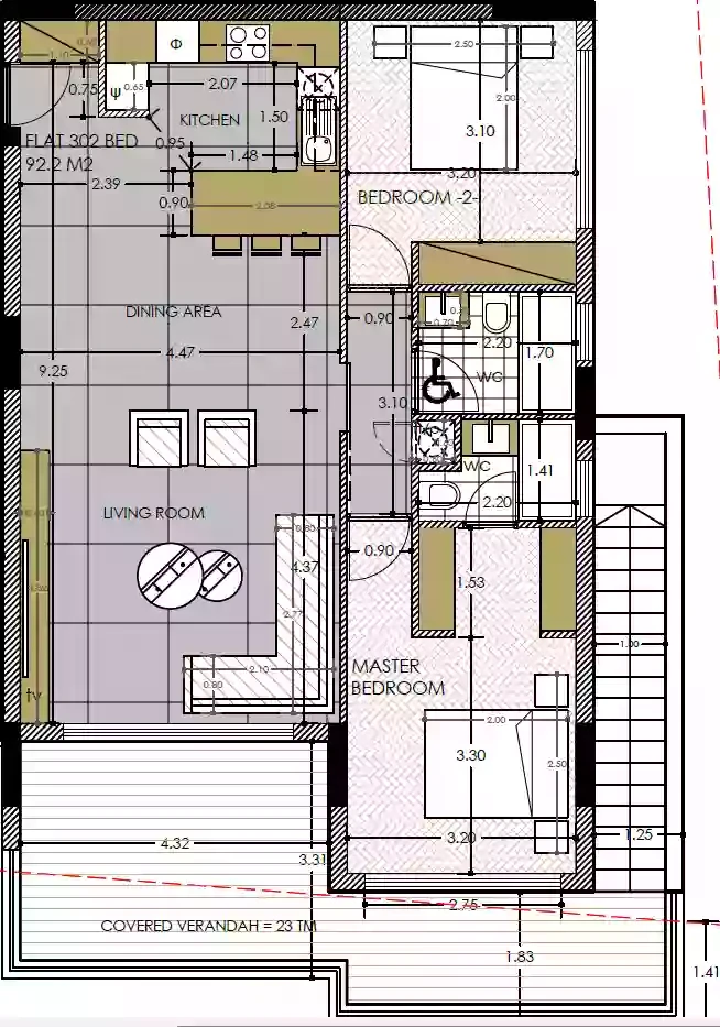 3 bedrooms, 91 sq.m., image 1