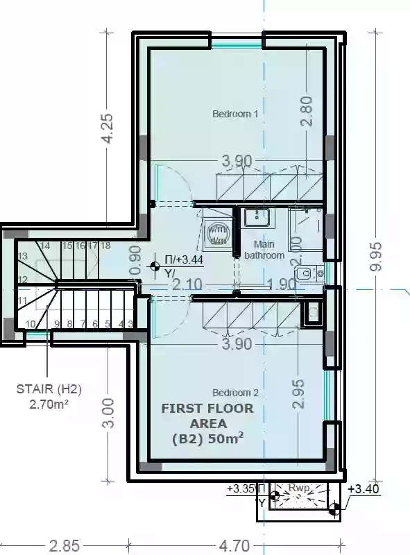 2 bedrooms, 108 sq.m., image 1