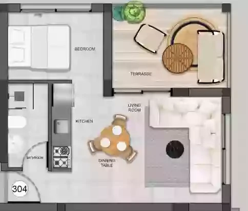 1 bedrooms, 35 sq.m., image 1